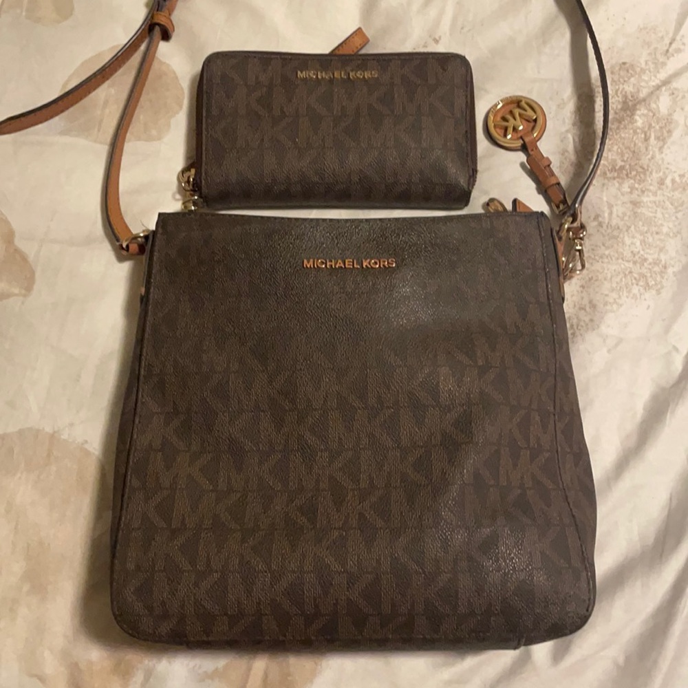 Michael Kors Crossbody Purse and Wallet